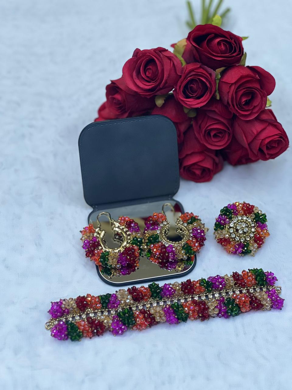 Multicolor Beaded Bloom Set