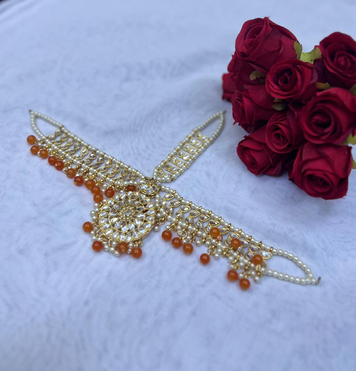Royal Kundan Pearl Mathapati