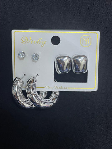 Earing Sliver 1 set pair of 3